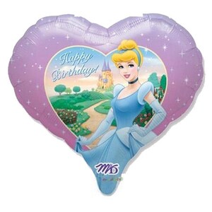 TWO 17&quot; Cinderella Happy Birthday foil balloon, party decoration, castle, dance, princess ball, birthday, Free and FAST SHIP