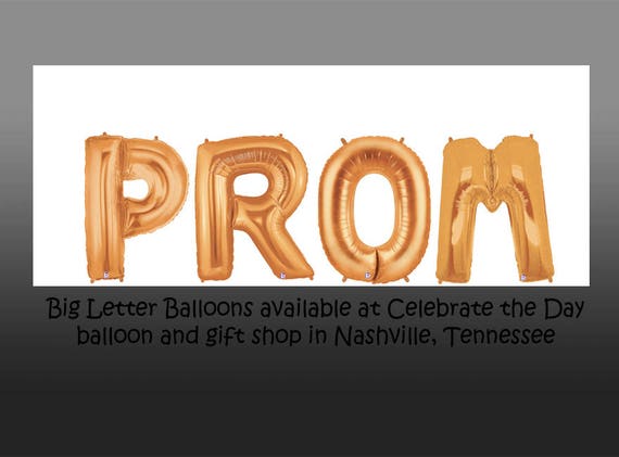 prom letter balloons
