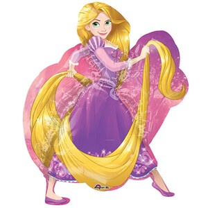 31&quot; Rapunzel sparkling Foil Balloon, party decoration, purple dress, castle, crown, princess, birthday, free SHIP