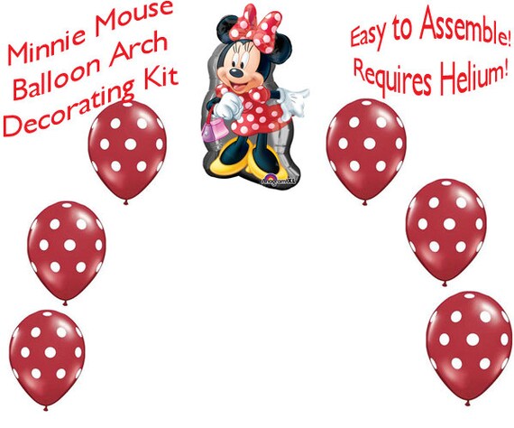 Minnie Mouse Balloon Arch Diy Kit Party Decoration Mmb Etsy