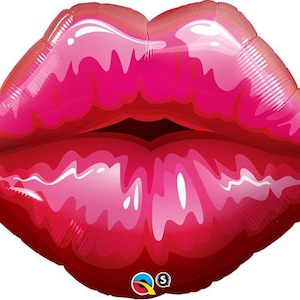 30&quot; Red Lips shape foil balloon, love, glamour, lipstick, makeup party, decoration, Free and FAST SHIP