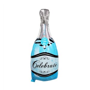 39" Celebrate Wine Bottle in Blue balloon, birthday, girls weekend, engagement, bachelorette, cheers toast, drink, Free and FAST SHIP