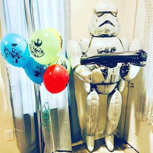 70" Storm Trooper airwalker foil balloon, star wars, darth vader, dark side, big party decoration, free SHIP