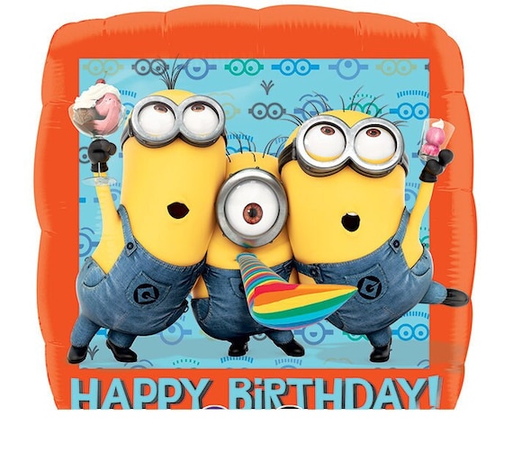 Deux Minion 18 Joyeux Anniversaire Moi Moche Et Mechant Etsy France