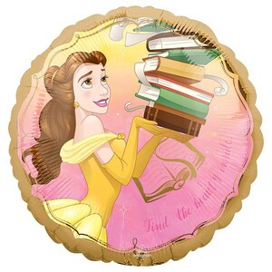 TWO 17&quot; Belle Foil Balloon, beauty and the beast, party decoration, castle, crown, princess, once upon a time, birthday, free SHIP