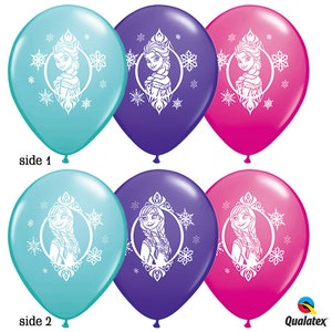 SEVEN Wild Berry Elsa and Anna 11&quot; latex balloons, Free and FAST SHIP