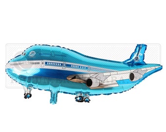 37" Jet Plane foil balloon, Air Bus, Travel, Fly, Free and FAST SHIP