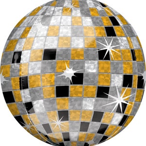16&quot; Disco Ball Orbz foil balloon, party decoration, birthday, Cheers, Let&#39;s Celebrate, congratulations, FAST SHIP