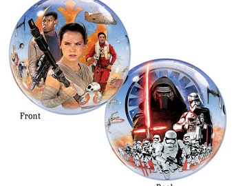 22" Star Wars balloon, The Force Awakens, bubble balloon, party decoration, Free and FAST SHIP