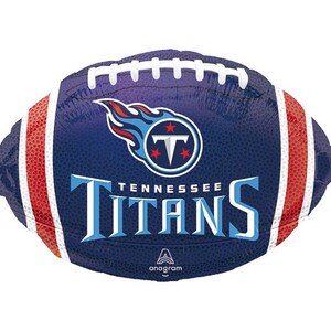 TWO 17&quot; Tennessee Titans Football shape foil balloon, party decoration, titan up, birthday, sports fan, touchdown, football party, FAST SHIP