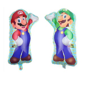 One of each Mario and Luigi Balloons from Super Mario, 24inch, Nintendo game, Mario brothers, Free and FAST SHIP