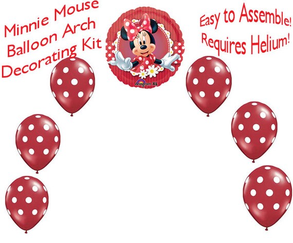 Minnie Mouse Balloon Arch Diy Kit Party Decoration Etsy