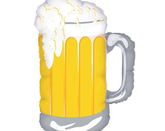 34&quot; Frosty Beer Mug, Big foil balloon, party decoration, dirty thirty birthday