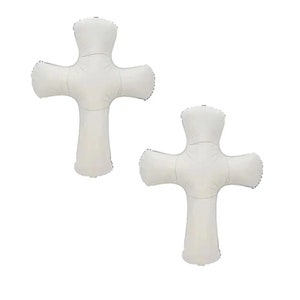 31&quot;  White Cross foil balloon, choose quantity, faith, religious, Free and FAST SHIP