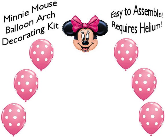 18ft Minnie Mouse Head Pink Balloon Arch Diy Kit Party Etsy