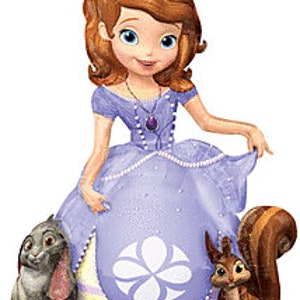 48&quot; Sofia the First Princess air walker balloon, giant decoration, royal birthday, purple dress, party decor, free and FAST SHIP