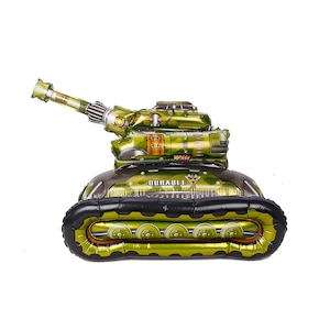 26" Military Tank 4d foil balloon, fill with air, toy tank, gift, party decor, free and FAST SHIP