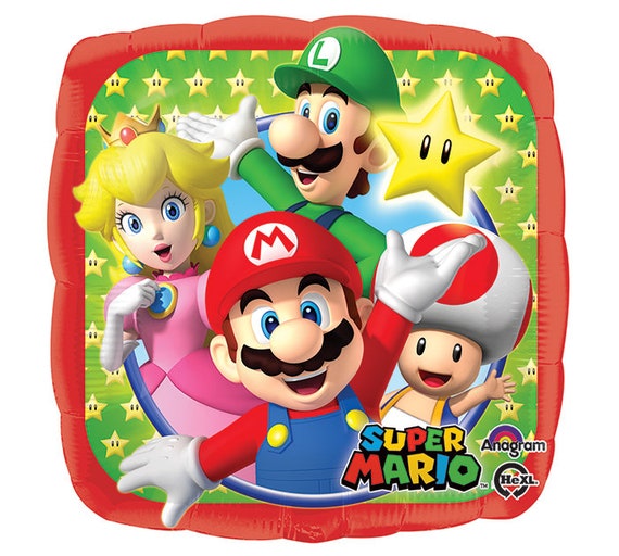 TWO 17 Super Mario Nintendo Game Character Party Decoration