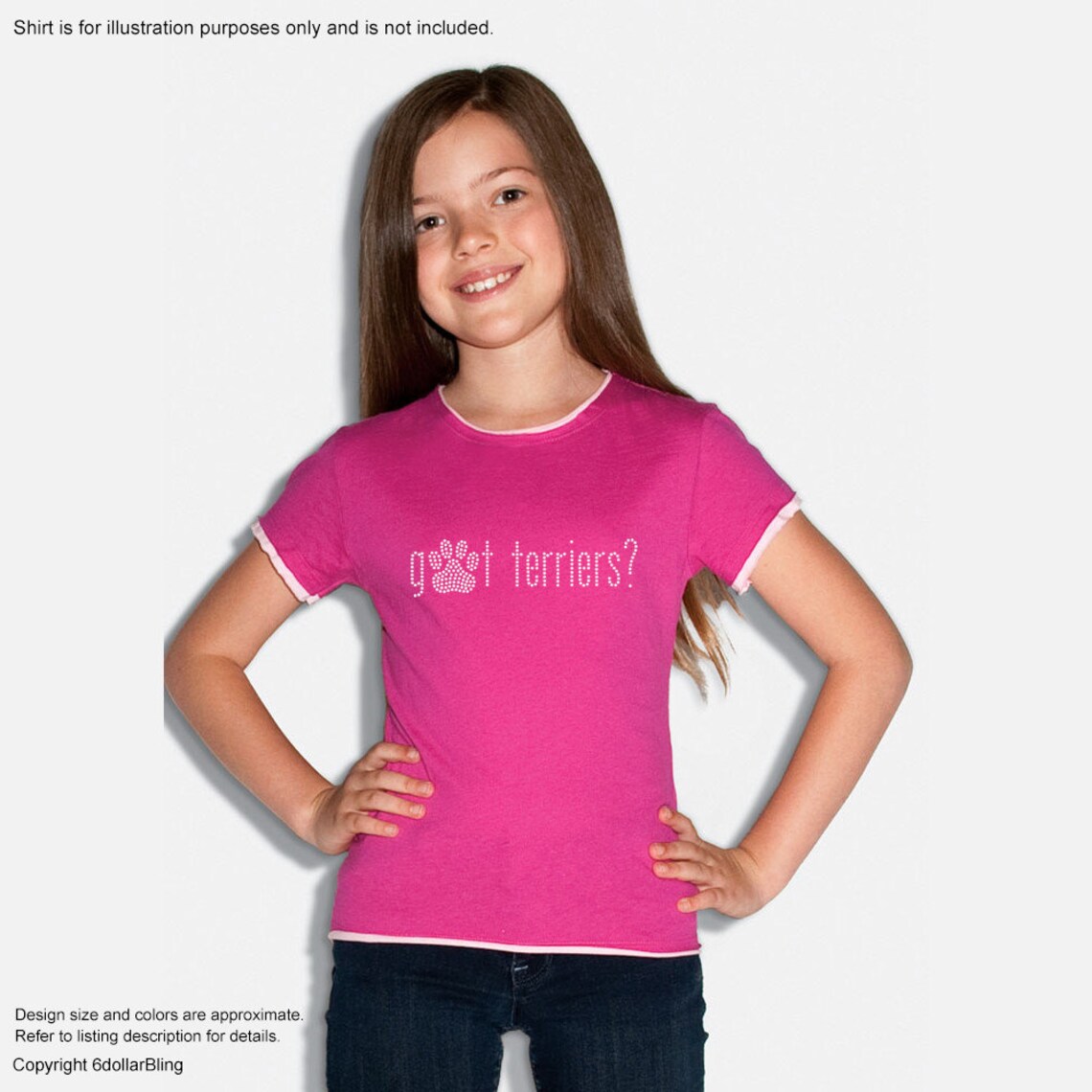 Rhinestone Iron on Transfer Got Terriers Crystal Bling Dog Etsy