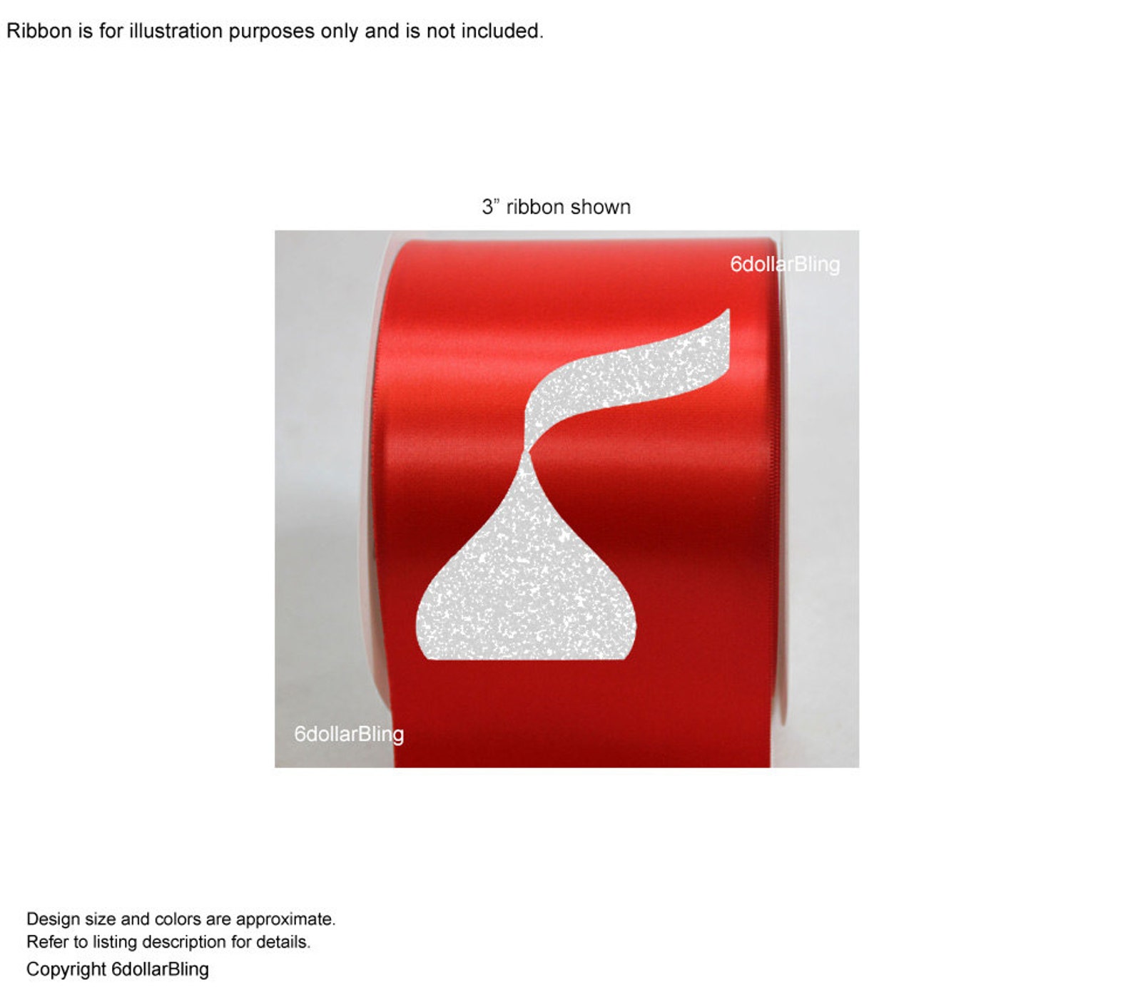 Glitter Ironon Transfers Small Chocolate Kisses for Bows Etsy