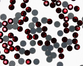 Hotfix Rhinestones, Loose - ss10 / 3mm size, Siam / Dark Red color, 10 gross, 50 gross bag