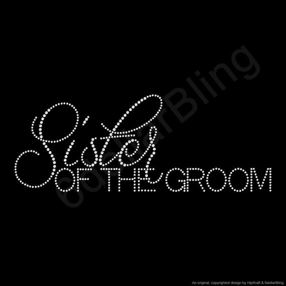 /"Aunt of the Groom/" Party Rhinestone Transfer Hotfix Iron on with a Free Gift