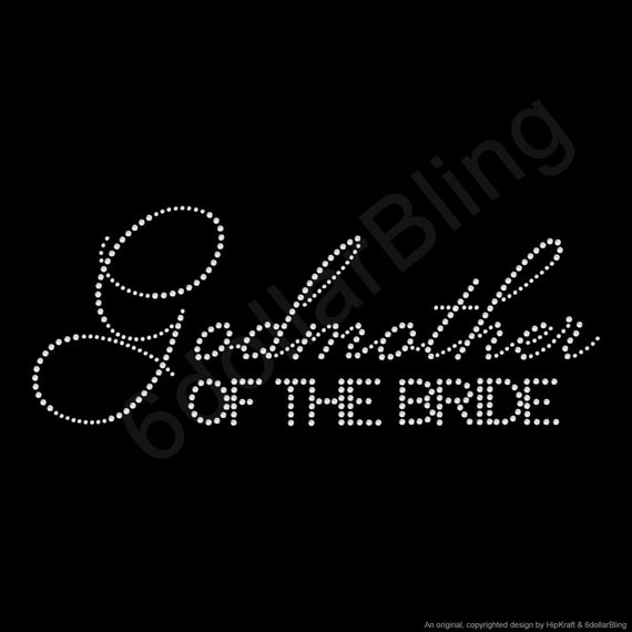 Wedding Party Iron On Rhinestone Transfer for Shirts Hot Fix Bling Bride Bridal 