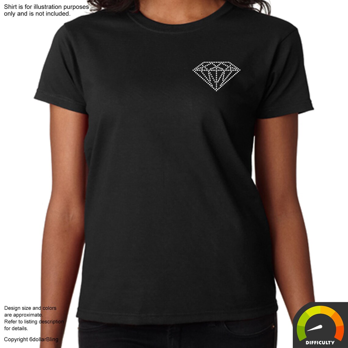 Small Diamonds Set Rhinestone Iron On Transfer Sparkly Crystal Etsy