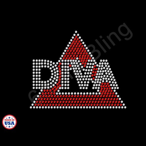 Delta Diva Rhinestone Iron On Transfer Crystal Bling Design Greek Applique - Make Your Own Shirt DIY!