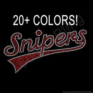 Snipers Rhinestone Iron-on Crystal Bling Hotfix Sparkle Transfer ...