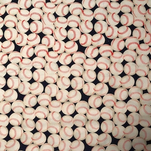Baseball, Take me out to the Ballgame! Cotton Fabric-Sold by the 1/2 yard