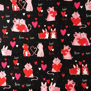 Brother Sister, Love, Cats and Dogs, Quilt Shop Cotton Fabric