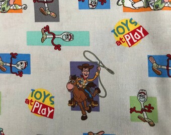 Springs Creative, Woody, Buzz Light Year and Forky, quilt shop Cotton