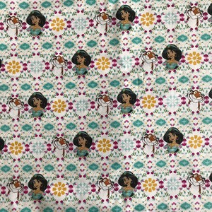 Springs Creative, Aladdin’s, Princess Jasmine and Rajah, Quilt Shop Cotton, Fabric-Sold by the Yard