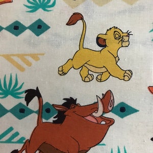 Springs Creative,Lion King, Simba, Pumbaa, Timon and Zazu, fabric by the 1/2 yard, 100% cotton