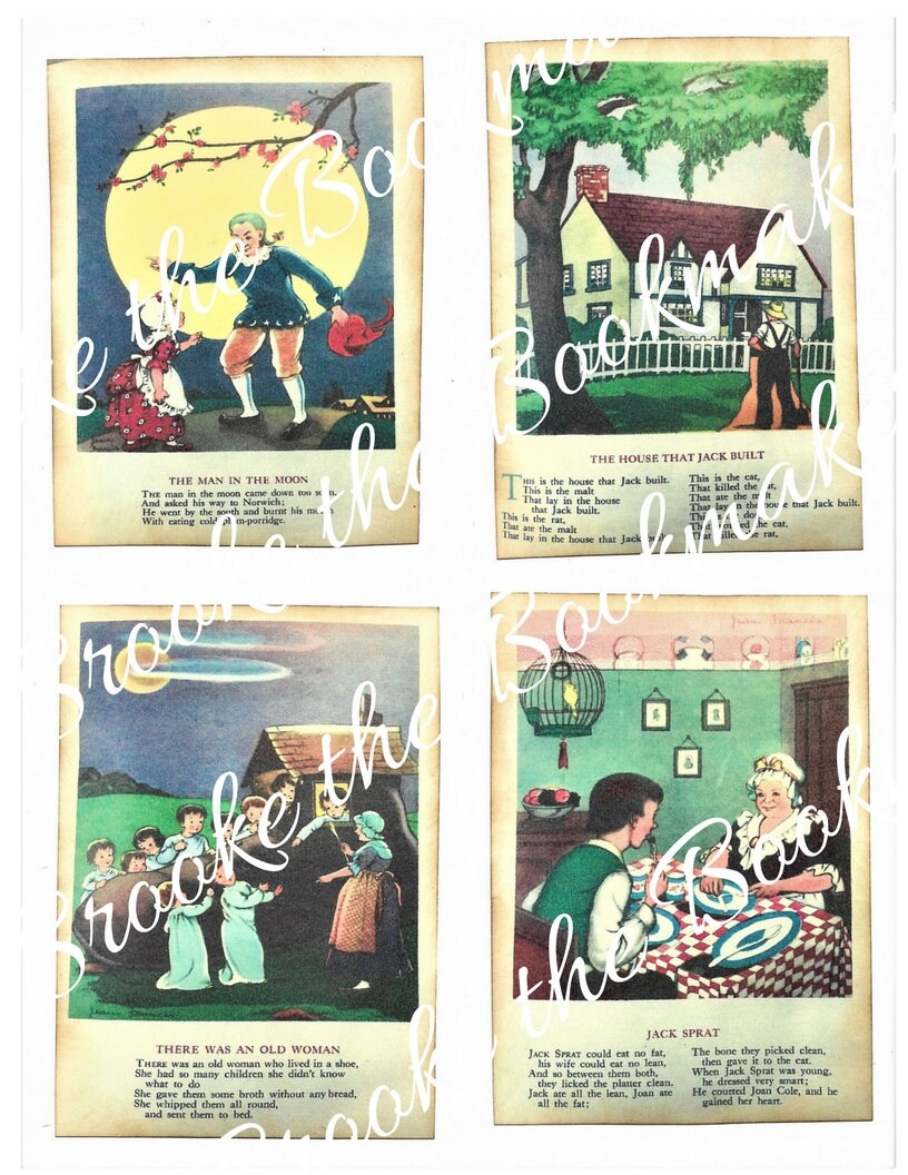 Vintage Nursery Rhyme Digital Printable - Etsy