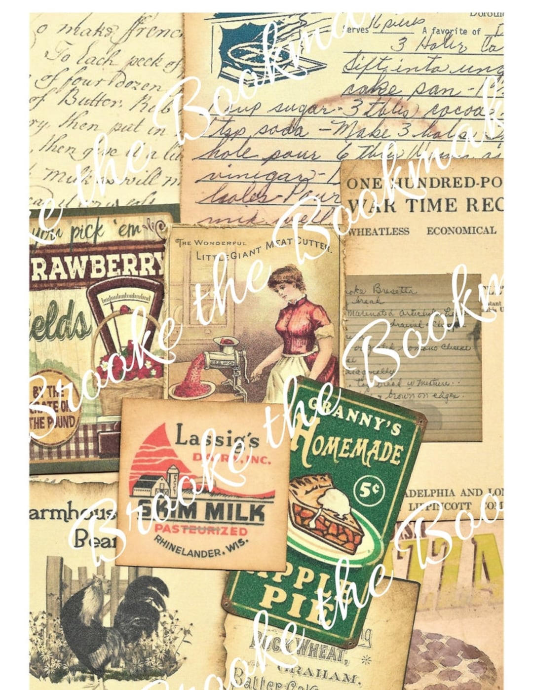 Vintage Kitchen Ephemera Digital Printable - Etsy