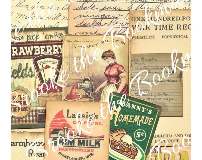 Vintage Kitchen Ephemera Digital Printable Etsy