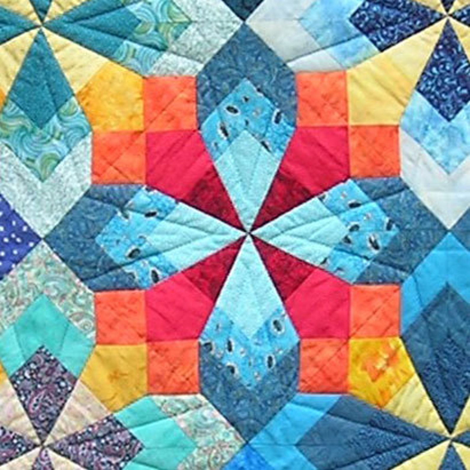 Brightly Colored Quilt For A Single Bed Etsy
