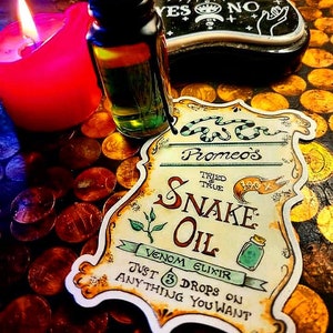 Conjunto de adesivos de óleo de cobra de Romeu com cartas de tarô