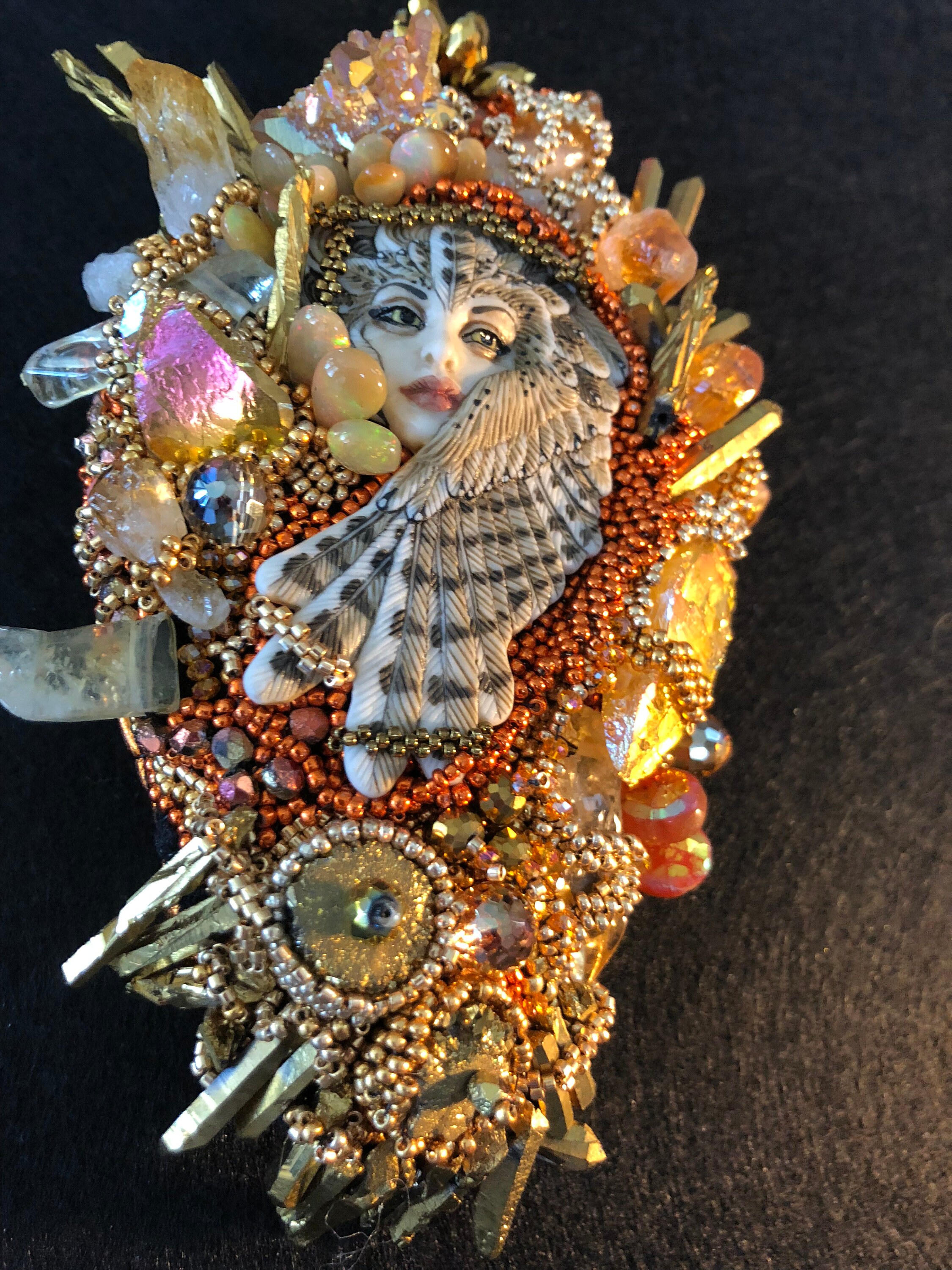 Golden Owl Woman - Etsy