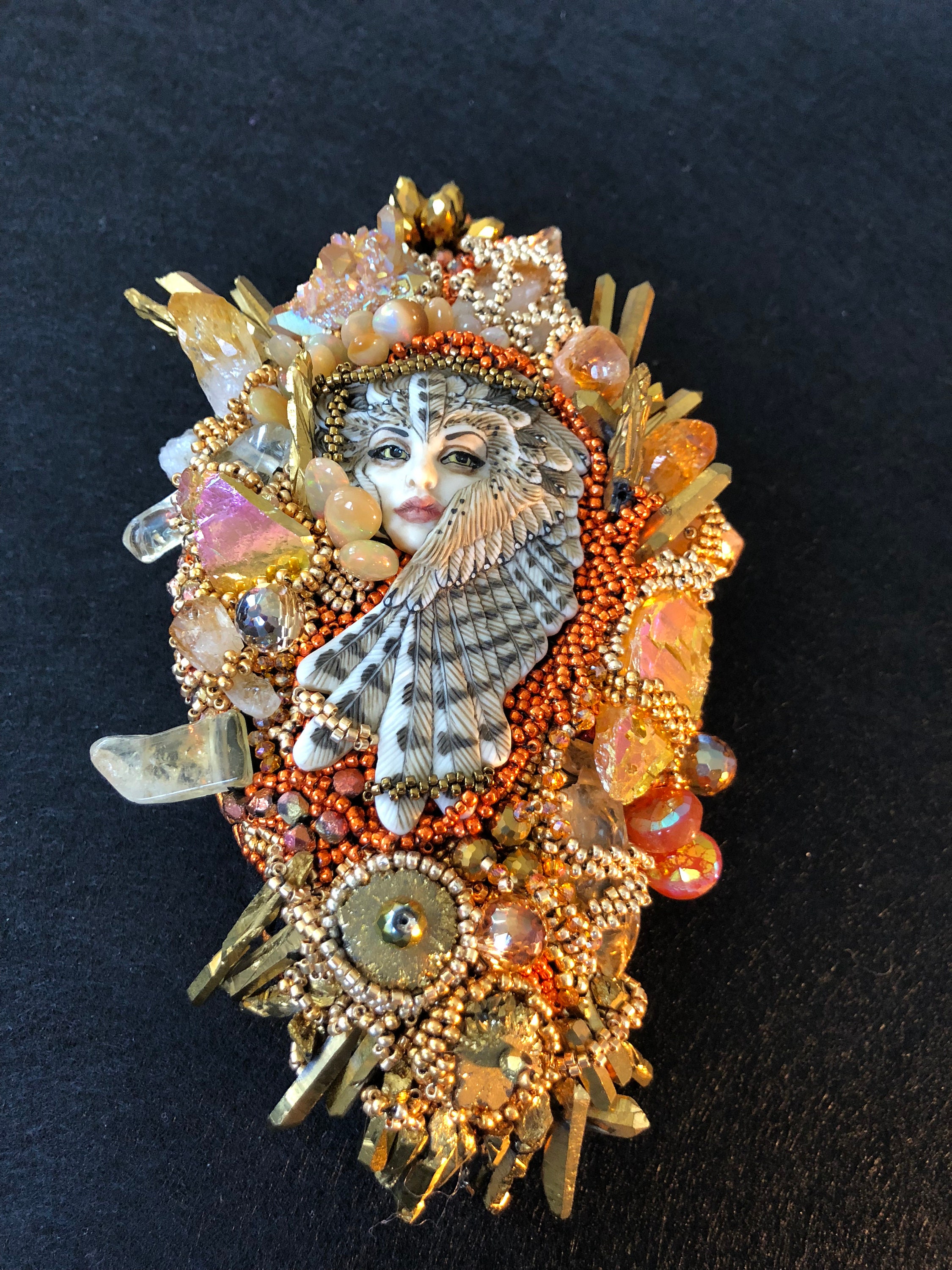 Golden Owl Woman - Etsy