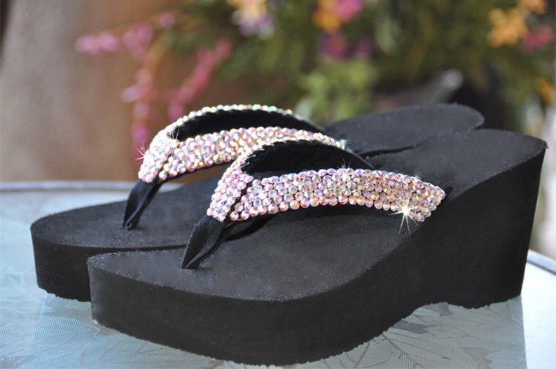 Swarovski Crystal Rhinestone Flip Flop Sandals for Your Wedding