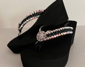 Custom Concho Diva's Swarovski Crystal Flip Flops - Etsy