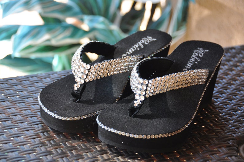 Swarovski Crystal Flips Flops With a Little Extra BLING - Etsy