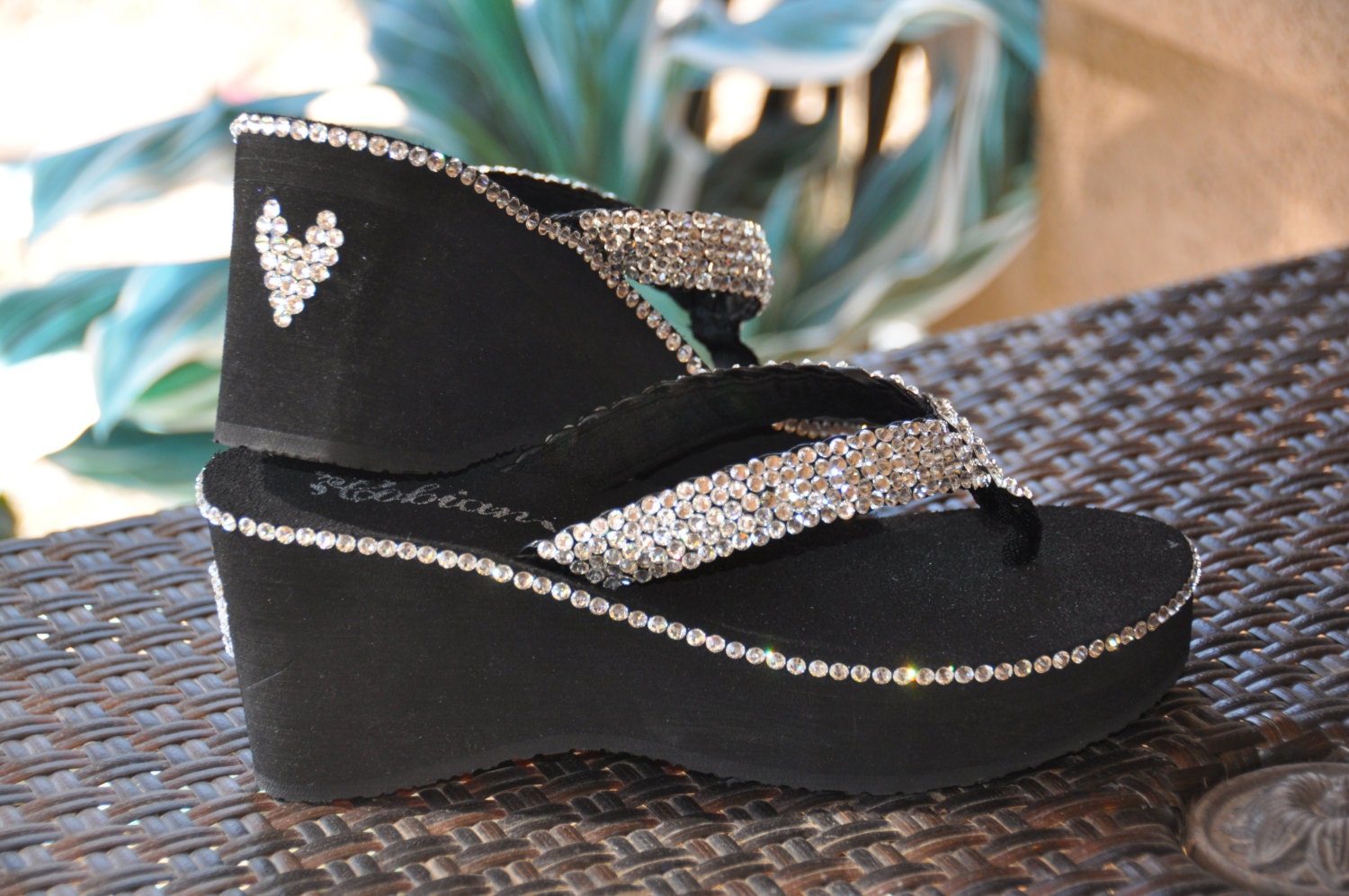 Swarovski Crystal Flips Flops With a Little Extra BLING - Etsy