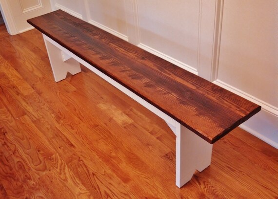 Farmhouse Style Dining Bench Reclaimed Barnwood Etsy