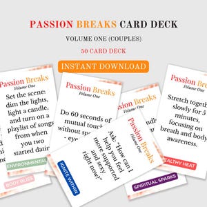 Passion Breaks: Intimacy Card Deck for Couples – Partner’s Edition | 50 Sensual Connection Prompts | Romantic Gift | Reignite Desire