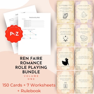 Ren Faire Romance Adventure Cards – Immersive Medieval Role-Playing Game Deck - Medieval Fantasy Cosplay Renaissance Play Fantasy