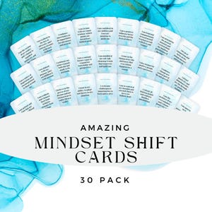Changement de mentalité, cartes d'affirmation, quotidien positif, croissance personnelle, succès, pensées, réflexion, confiance en soi